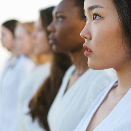 A Diverse Group Of Women In Profile, Symbolizing Unity And Strength.